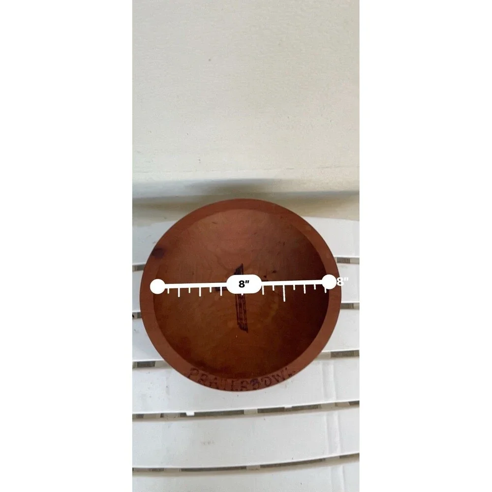 PrayerBowls Noah Large Handcrafted Wooden Prayer Bowl Cherry Wood 9.5
